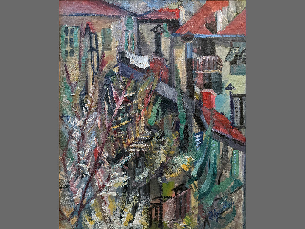 Maisons à-Nice - 1943 huile sur toile 46,2-x-38cm